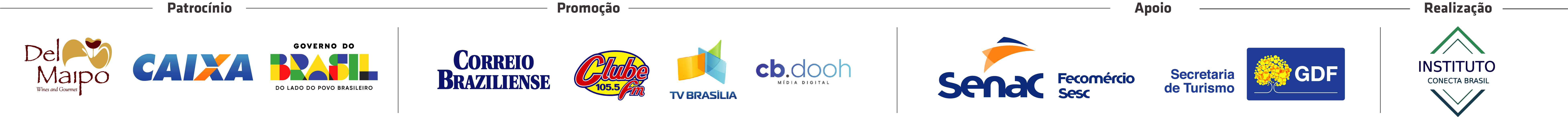 Logos dos patrocinadores do festival Botecar