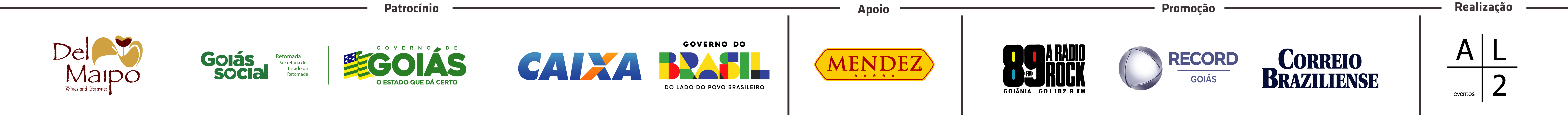 Logos dos patrocinadores do festival Botecar