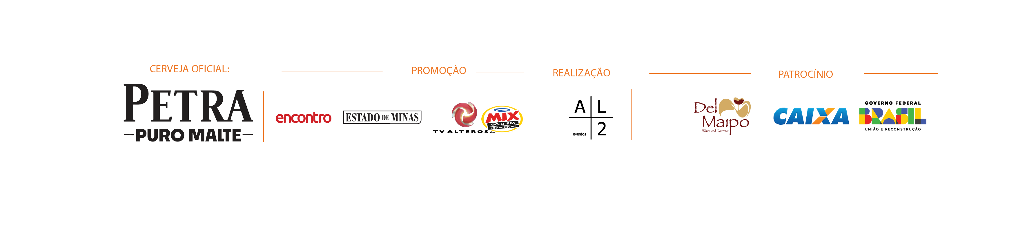 Logos dos patrocinadores do festival Botecar